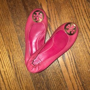 GIRLS Tory Burch pink ballet flats!!!